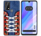 Funda Silicona Transparente para Blackview A50 diseño Zapatillas 11 Dibujos