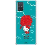 Funda original compatible con Samsung Galaxy A71 - Hello Kitty Globo Lazos