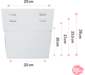 Caja para Tarta Glotomania - 4 Alturas Ajustables - 20 Cm - Resistente