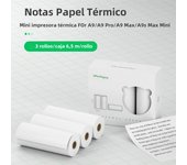 PeriPage 77x30mm Self-Adhesive Thermal Paper Sticker BPA-Free Printable Sticky Paper Roll for PeriPage A9/A9s/A9 Pro/A9 Max/A9s