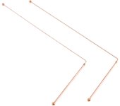 Varillas de zahorí de cobre - 99,9 % de cobre puro (2 unidades) Detector de energía y agua
