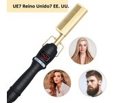 Dry And Wet Straight Hair Curling Copper Comb Bangs Straight Hair Electric Heating Curling Comb Hair Comb