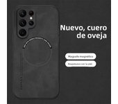 Sheepskin Vintage Magnetic Leather Soft Phone Case Cover for Samsung Galaxy S24 Ultra S20 S21 S22 S23 FE Note 20 Ultra 10 Plus