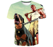 Chlidren Clothes Summer Cool 3D Print GTA 5 T-shirt Boys and girls Hiphop Tee Tshirt Kids tops 1 3 6 7 8 9 10 11 12 13 14 Years