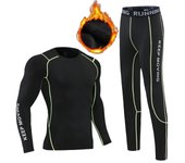 Kids Boys Girls Velvet Keep Warmer Running Set Shirts Pants Winter Outdoor Sport Suit Fitness Basketball Cycling Tights Leggings