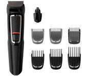 PHILIPS Multigroom Series 3000 MG3730/15 Black / Cortapelo con 8 accesorios