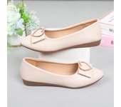 Spring autumn Office Patent Leather Woman Flats Shoes Ballets Metal Buckle Bow Lady Fall Girl Ballerina Dress Pointed Toe Slip