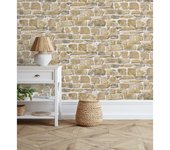 Muestra DIN A4 de Papel pintado vinílico lavable imitación muro efecto piedra caliza con textura - Lawton Street 421622 de GAULAN
