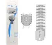 Foot Callus Shaver Heel Hard Skin Remover Hand Feet Pedicure Razor Tool Shavers Stainless Steel Handle 10 Blades Foot Care Tools