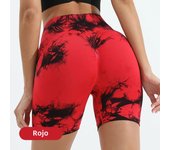 Tie-Dye Yoga Shorts for Women High Elastic Gym Shorts Push Up Sports Shorts Running Workout Fitness Women Short Sports Leggings