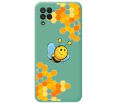 Funda Silicona Líquida Verde para Samsung Galaxy A22 4G / M22 diseño Abeja Dibujos