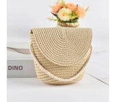 Handwoven Shell Shape Straw Shoulder Bag Crossbody Bag Kid Summer Beach Straw Bag Envelope Wallet for Wowen Girls