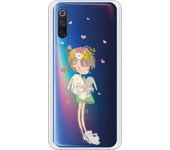 Funda compatible con Xiaomi Mi 9 - Nina fondo corazones
