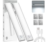 Luz LED Sensor Movimiento Cocina - Armario Luces Pilas Adhesiva Recargable Lampara sin Cables Bajo Mueble Interior Armarios Tira Lamparas Magnetica Pared Barra Light Iluminacion Inalambrica Lights USB
