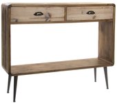 CONSOLA MADERA METAL 115X30X96 NATURAL FIJALO MB143014