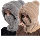 Gorro de punto para mujer en otoño e invierno, diademas de ganchillo, gorro de punto, gorro de ciclismo de invierno, gorro cálido a prueba de viento, gorros de invierno
