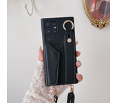 Wrist Strap Crossboby Phone Case for Samsung Galaxy S25 S24 S22Ultra Plus S23FE A15 A25 A35 A55 A24 A34 A54 A14 With Card Holder