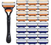 NEW 4-25 Pcs Comb Men's Razor Fusion Pro Power Shaving Shaver Male Face Beard Hair Trimmer 6 Layer Blades Replacement Refills