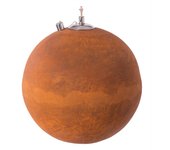 Lola Home Lámpara exterior Siena de aceite con forma de bola marrón óxido de Ø 30x35 cm