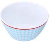 Cuenco para ensalada de 500 ml, cuenco para postre, merienda, tarta, fruta, para decoración de mesa de repostería, cuadrícula azul claro