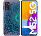 Funda Silicona Transparente para Samsung Galaxy M52 5G diseño Mandala Dibujos