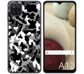 Tumundosmartphone Funda Gel Tpu para Samsung Galaxy A12 / M12 diseño Snow Camuflaje Dibujos