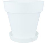Plastiken Pack Maceta-con-plato Color-blanco Tes 18x15 Cm Alta-calidad