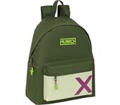 SAFTA  MOCHILA MUNICH "BRIGHT KHAKI" - Mochila con Asas Ajustables y Espalda Ergonomica - Mochila con Compartimientos con Cremallera - Mochila Diseño Único y Licencia Oficial By MUNICH "BRIGHT KHAKI"