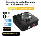 Hi-res LDAC Bluetooth Receiver AAC aptX HD RCA 3.5mm Aux 3D Stereo Music Wireless Adapter for TV Speaker Tablet Phone Amplifier