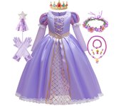 Kid Rapunzel Dress for Princess Girl Tangled Cosplay Costume Baby Halloween Cosplay Christmas Carnival Birthday Party Fancy