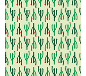Papel Pintado Floral Catus verde