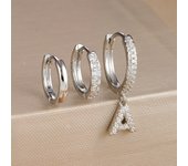 3PCS A-Z Letters Hoop Earrings Set For Women Fashion Stainless Steel Alphabet Huggie Cartilage Earring Piercing Jewelry Aretes