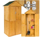 Tectake - Caseta para herramientas jardín  Tejado con lámina de betún  Madera de conífera impregnada  Amplio y práctico