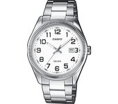 RELOJ CASIO MTP-1302PD-7BVEF PARA HOMBRE, COLECCIÓN CLÁSICA DE ACERO, ESFERA BLANCA, CALENDARIO, RESISTENTE AL AGUA 50M
