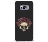 Funda compatible con Samsung Galaxy S8 - tatoo calavera mexicana dotwork