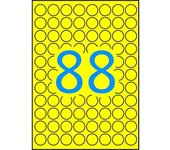 Apli etiquetas a5 amarillas Ø 16.0mm 8 hojas