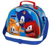 Sonic The Hedgehog - SEGA Trio Bolsa Portamerienda 3D, Azul