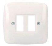 SOLERA Placa 2 Elementos Empotrar Estrella Blanco Polipropileno - SOLERA - 65514 Placa 2 elementos Material Eléctrico Interruptores