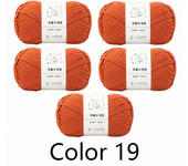 5Pcs X100g Yarn for Hand Knitting Acrylic Crochet Thread Knit Sweaters Lines Crocheting Bag Blanket