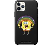 Funda original compatible con iPhone 11 Pro Negro con un diseño de Bob Esponja Arco Iris