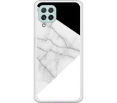Funda compatible con Samsung Galaxy A22 4G - Be Unique Funda Gel mármol con blanco y negro