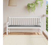 Cojín de banco de jardín tela Oxford gris 180x50x3 cm