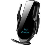 Cargador de coche inalámbrico, 15 W, carga rápida, sujeción automática, cargador de coche, soporte para teléfono, rejilla de ventilación, soporte para teléfono celular.
