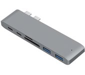 6 In 1 USB C Hub USB Type C Hub Adapter For MacBook Pro/Air M1 M2 2021 2020 2019 2018 Thunderbolt 3 PD USB 3.0 SD TF Card Reader