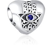 Silver 925 Plated The Eye of Greece The Eye of the Devil Pendant Charm Bead fit Original Pandora Bracelet DIY Women Jewelry