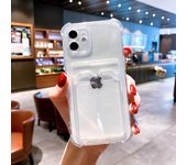 Luxury Transparent Phone Case For iPhone 11 12 13 14 15 Ultra Pro Max case Case Cover Soft Silicone Wallet Card Holder