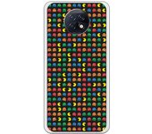 Funda compatible con Xiaomi Redmi Note 9T 5G - Patron Comecocos Fondo Negro