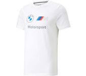 PUMA Camiseta hombre - BMW Motorsport ESS Logo Tee, Algodón, Cuello Redondo, Logo, Corta, Color sólido BMW Motorsport ESS Logo Tee