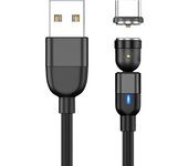 540 Rotate Magnetic USB C IPone Cable Micro USB Cable For iPhone 14 13 X 7 8s Pro Max Samung S20 21 Xiaomi Huawei Charger Cord