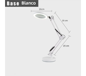 BIT Lupa con luz LED 2 en 1, lámpara de escritorio con 3 modos de Color, regulable, sin escalonamiento, manos libres, 5X